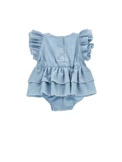 Pagliaccetto chambray con galette