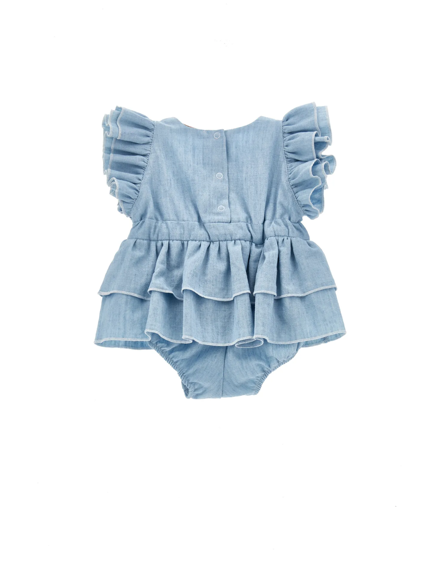 Pagliaccetto chambray con galette