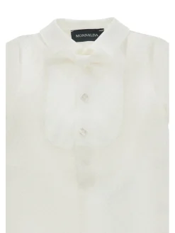 Pagliaccetto seersucker con plastron