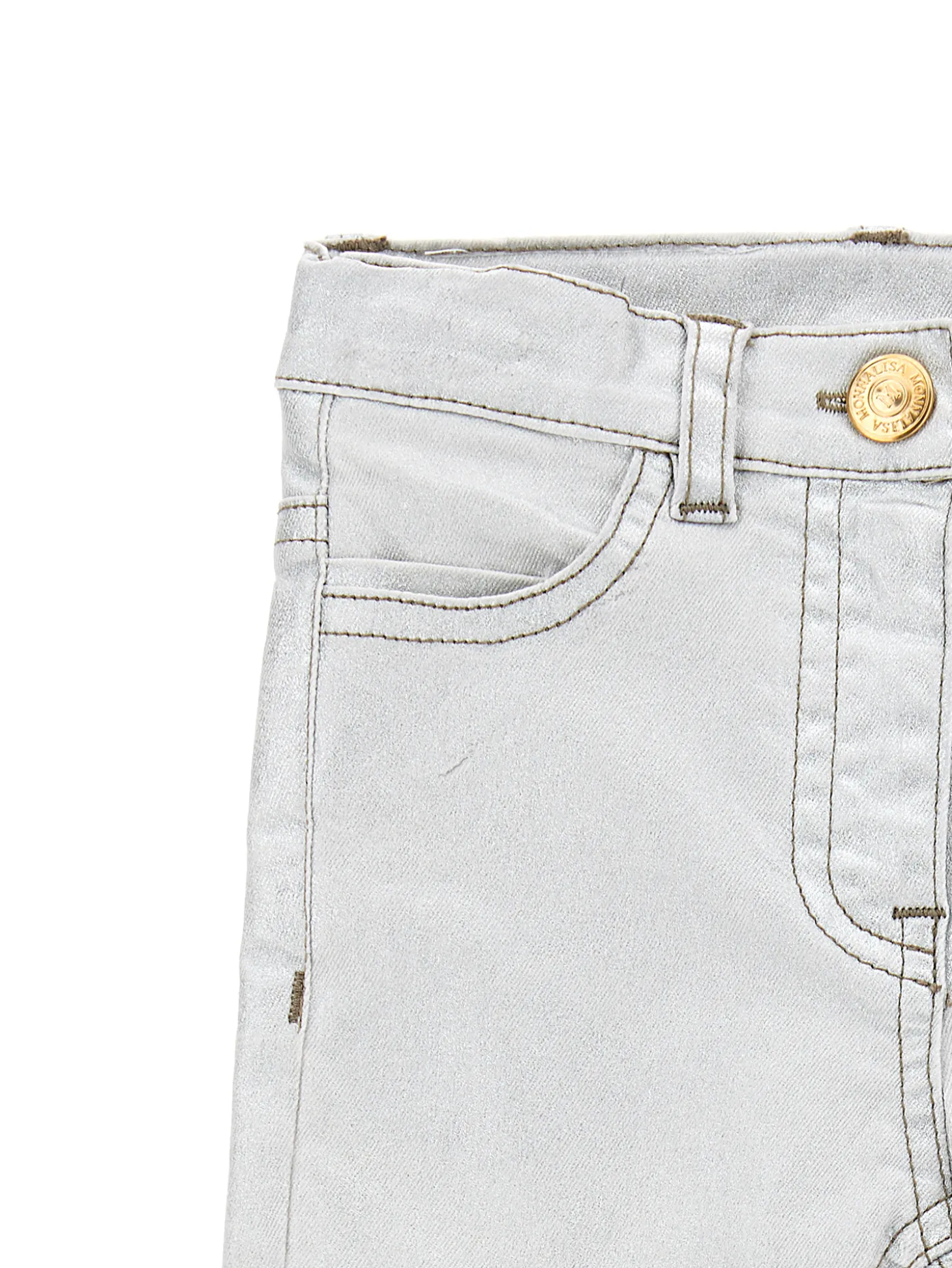 Pantalone denim laminato