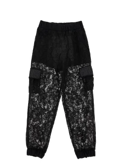 Pantaloni cargo pizzo rebrodé