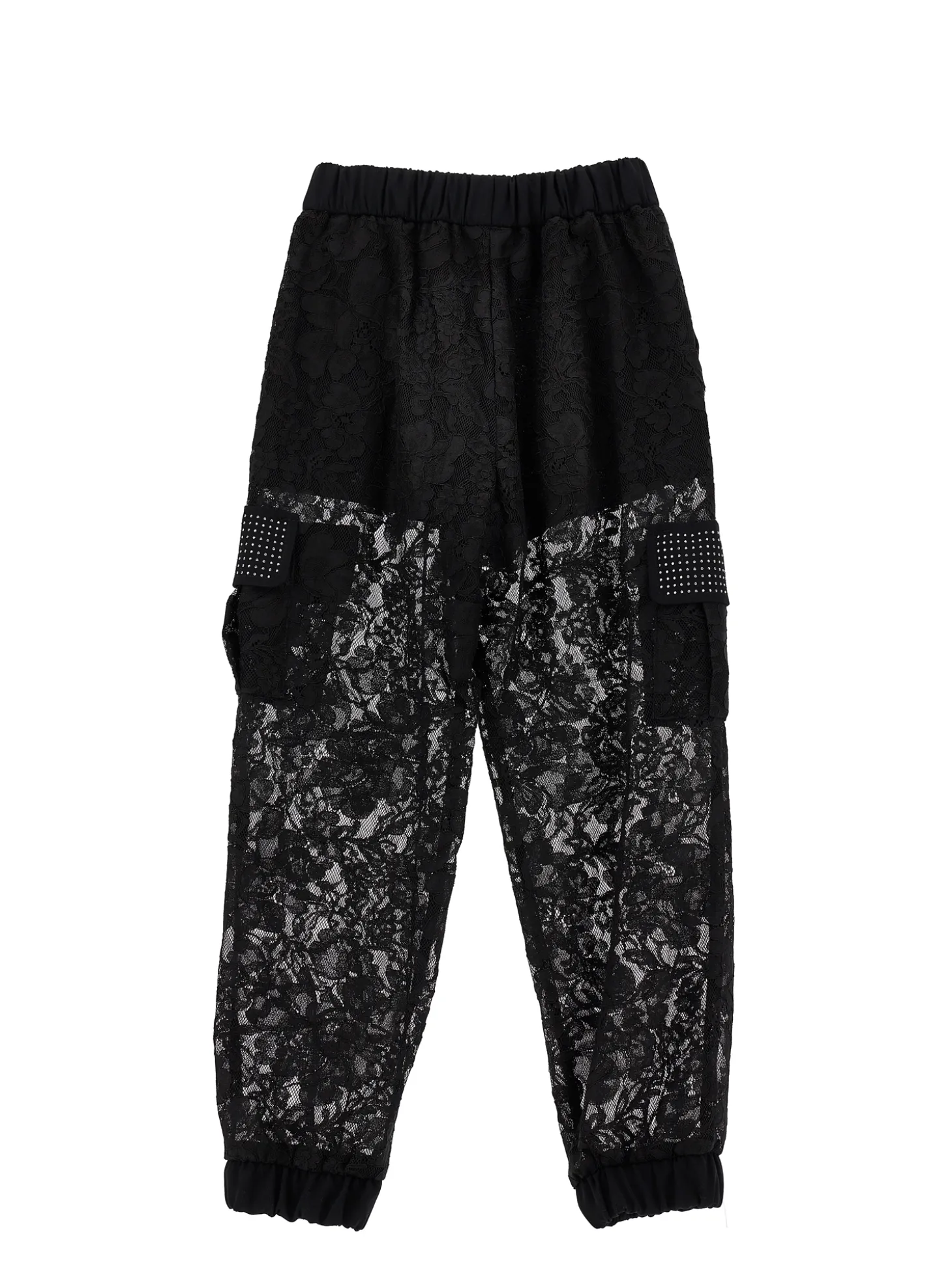 Pantaloni cargo pizzo rebrodé