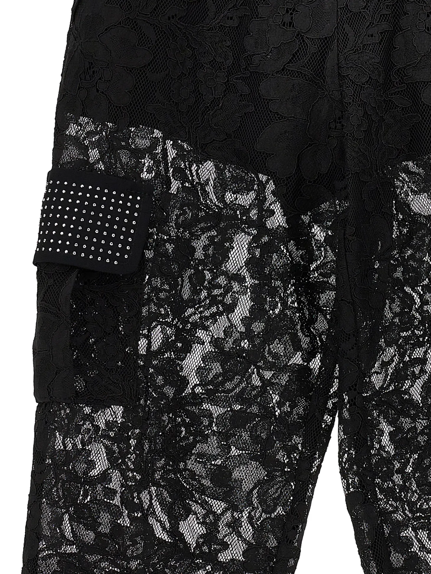 Pantaloni cargo pizzo rebrodé