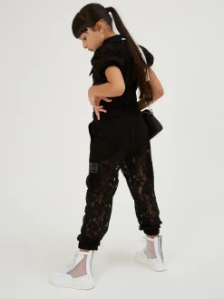 Pantaloni cargo pizzo rebrodé