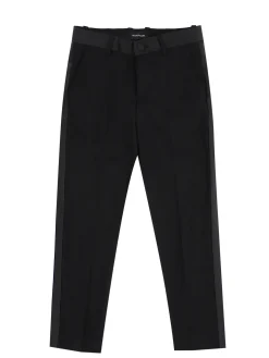 Pantaloni classici bande raso
