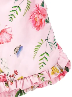 Pantaloni corti raso botanico