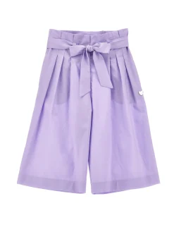 Pantaloni cropped tinta unita