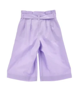 Pantaloni cropped tinta unita