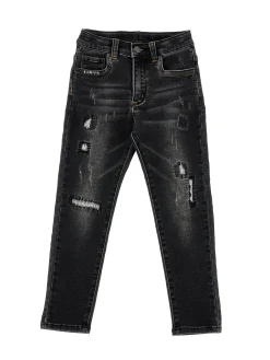 Pantaloni  denim  con effetto usura