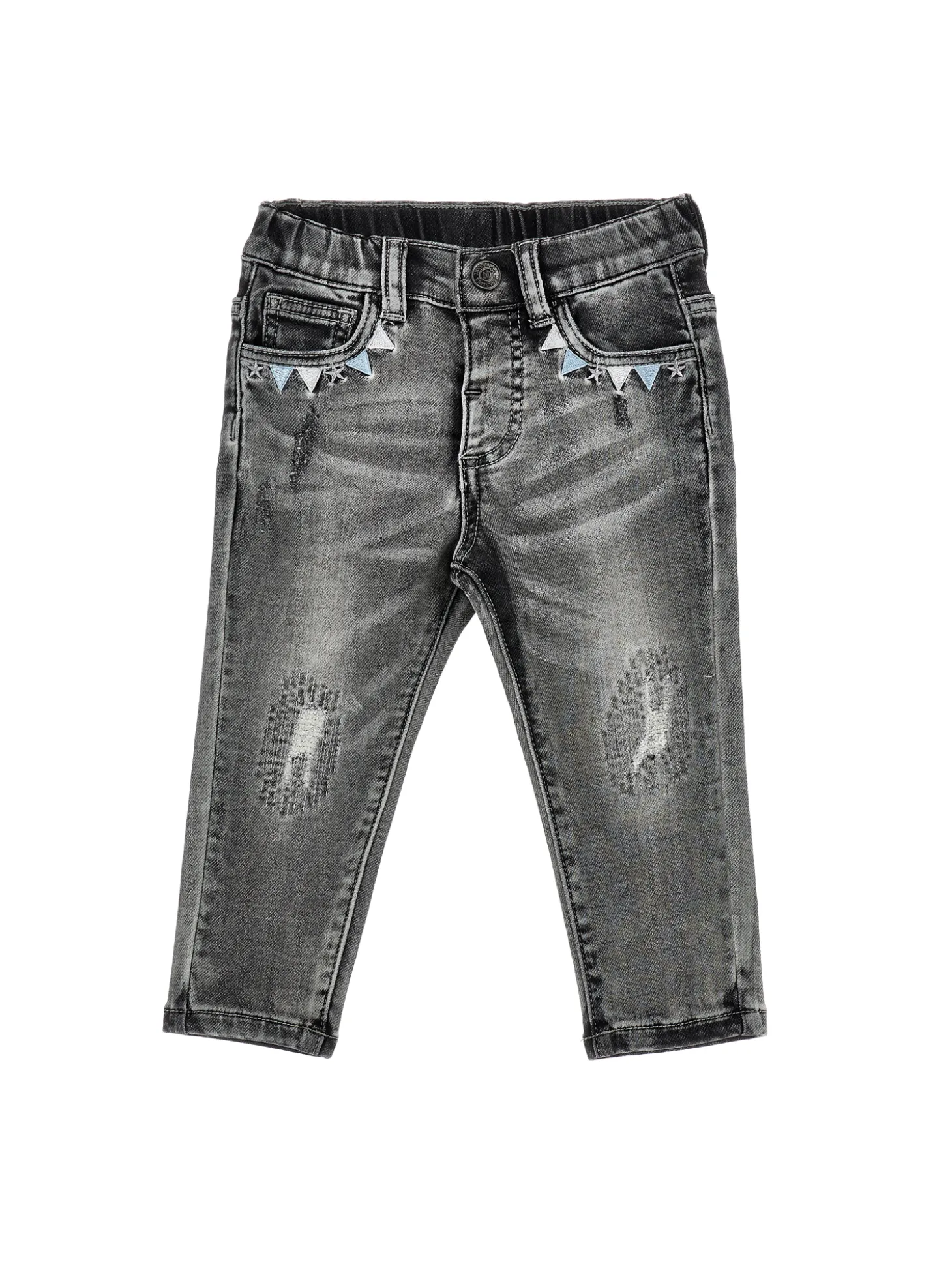 Pantaloni denim con ricami