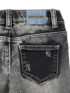 Pantaloni denim con ricami