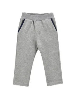 Pantaloni felpa con filetto a contrasto