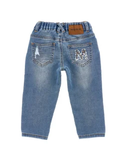 Pantaloni felpa ricamati sul retro
