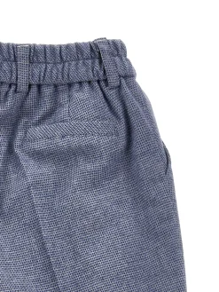 Pantaloni flanella con risvolto