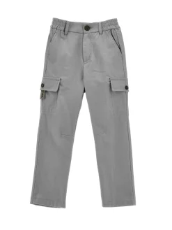 Pantaloni flanella tasche cargo