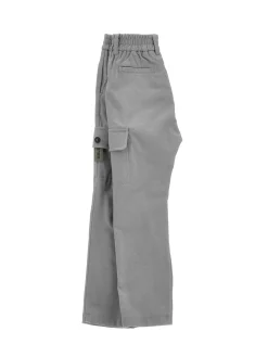Pantaloni flanella tasche cargo