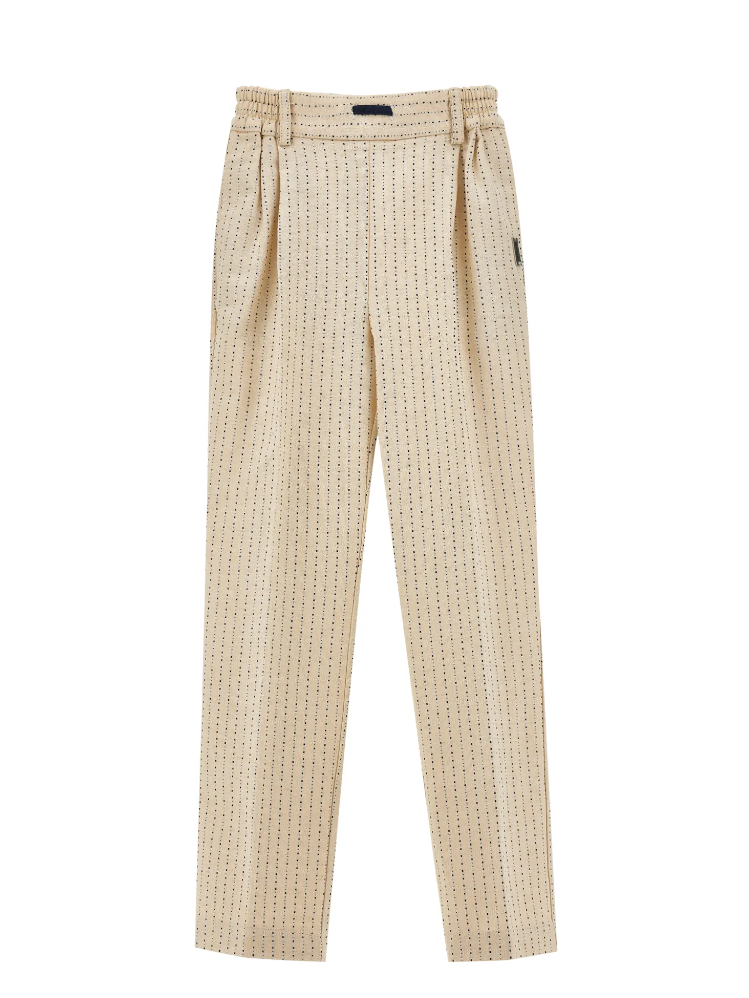 Pantaloni lunghi tela operata