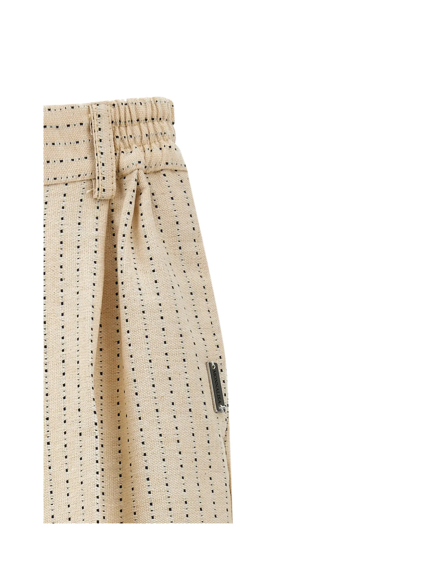 Pantaloni lunghi tela operata