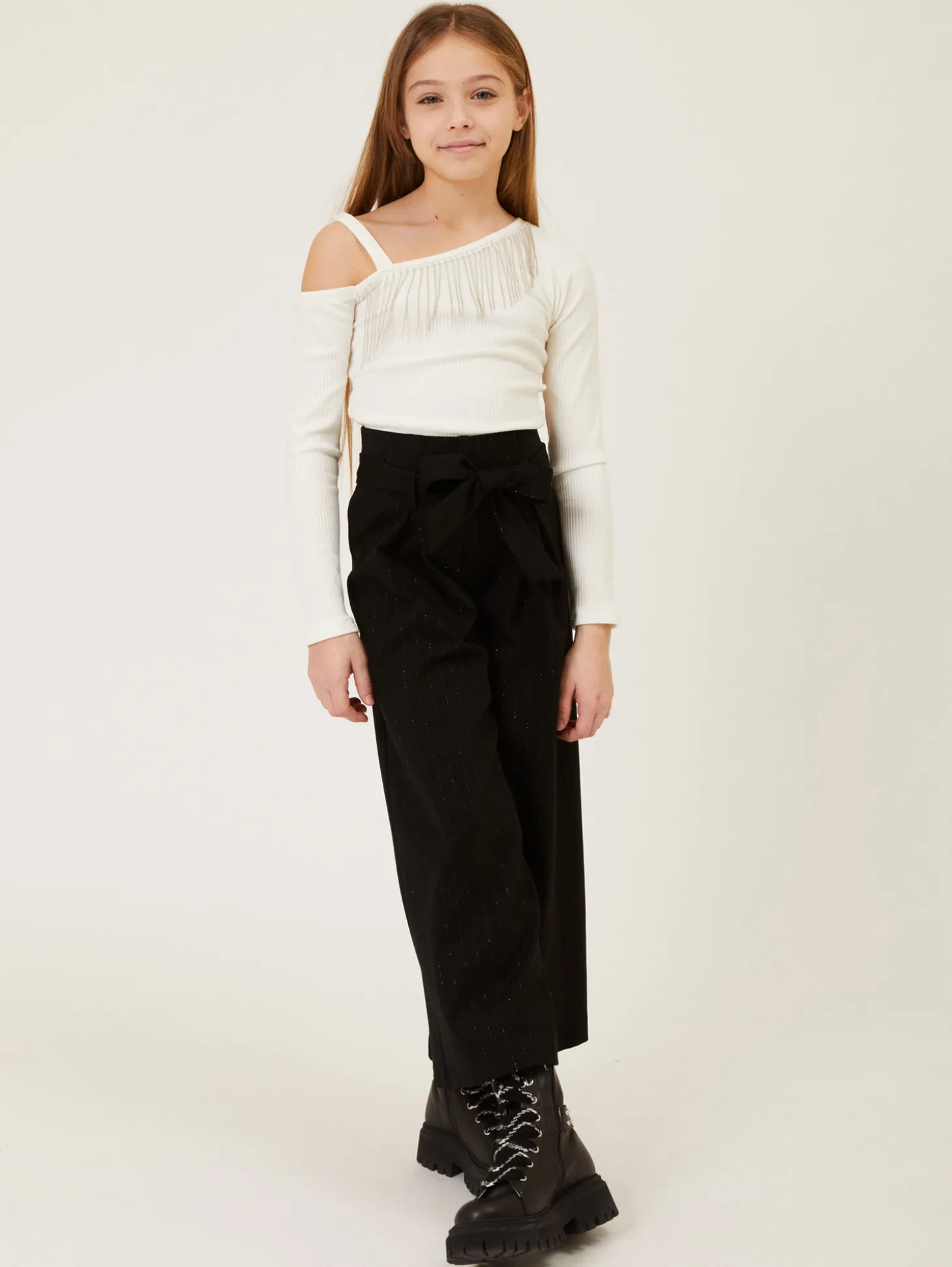 Pantaloni morbidi lurex