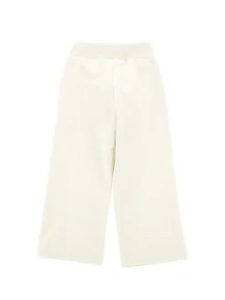 Pantaloni palazzo felpa ricamata