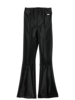 Pantaloni tessuto spalmato con spacchi