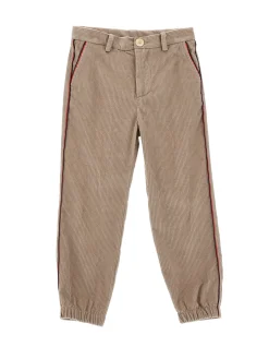 Pantaloni velluto bicolor
