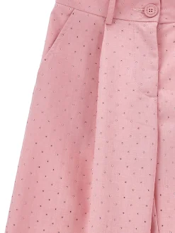 Pantaloni viscosa con strass