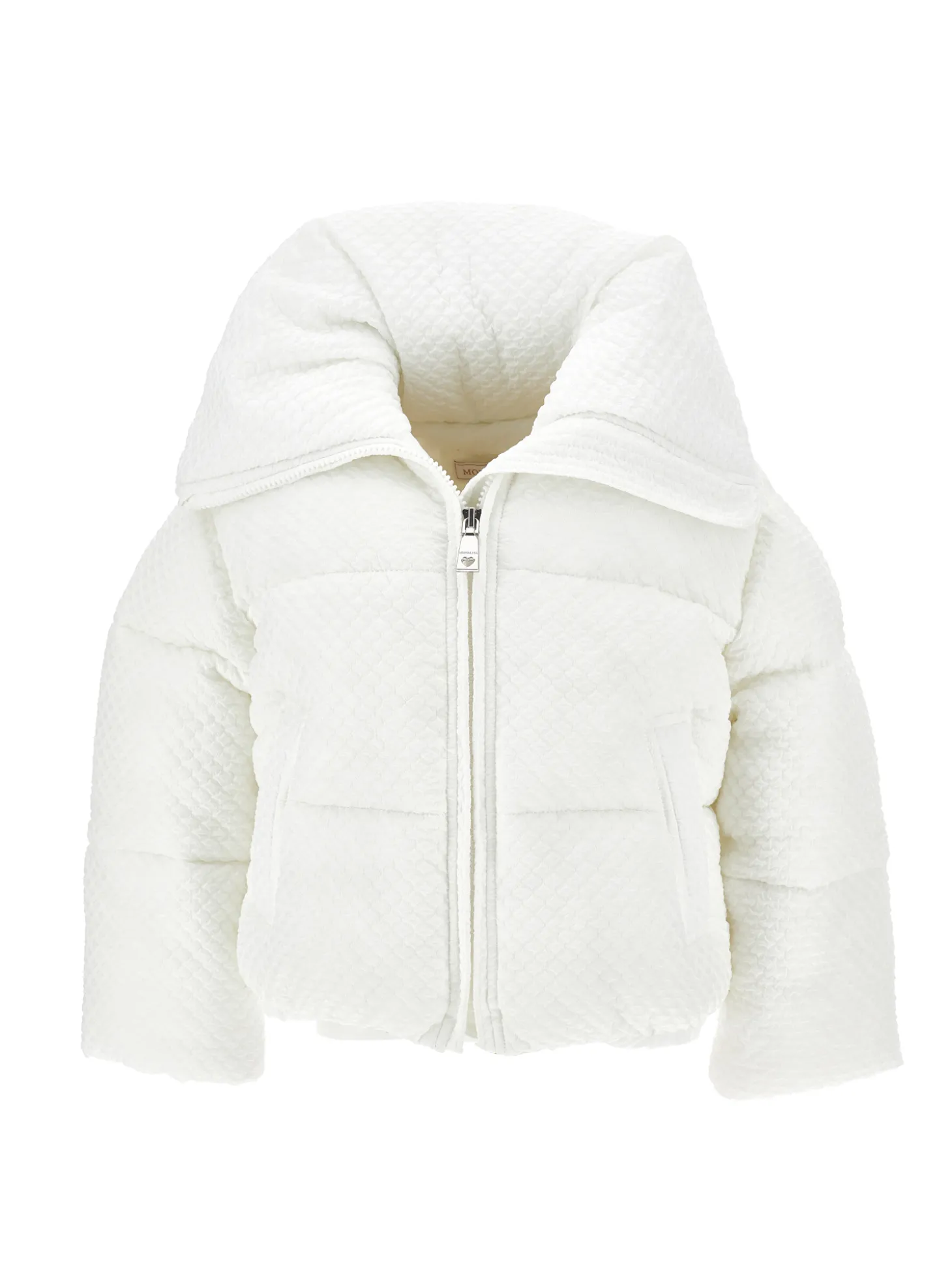 Piumino corto nylon goffrato