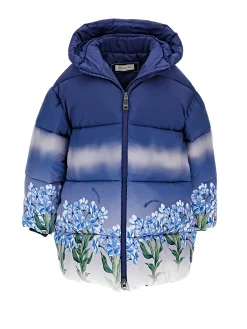 Piumino degradé con fiori