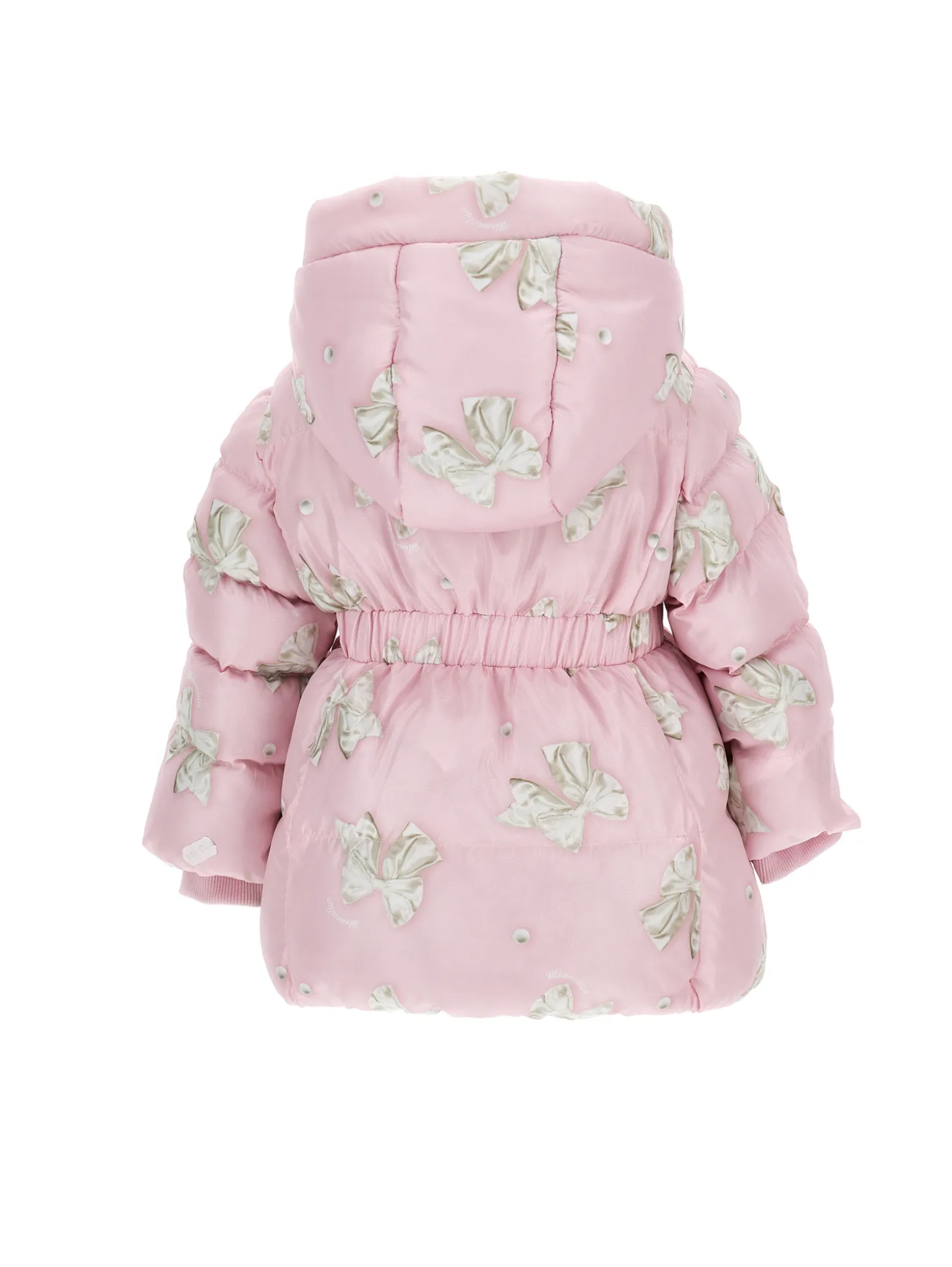 Piumino lungo nylon stampa fiocchi