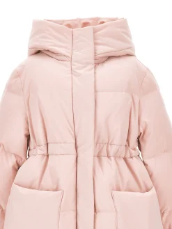 Piumino lungo nylon vera piuma