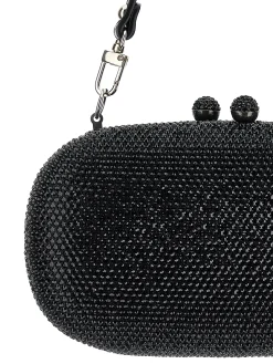 Pochette ovale strass