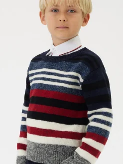 Pull misto lana righe
