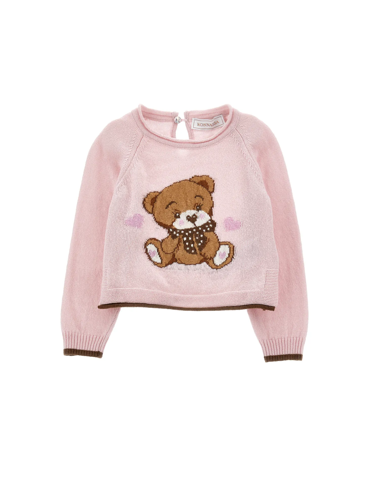 Pull supersoft intarsio orsetto