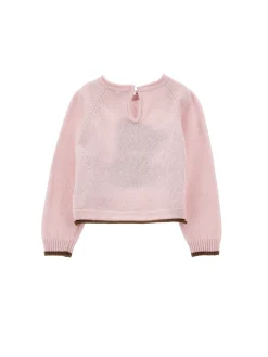 Pull supersoft intarsio orsetto