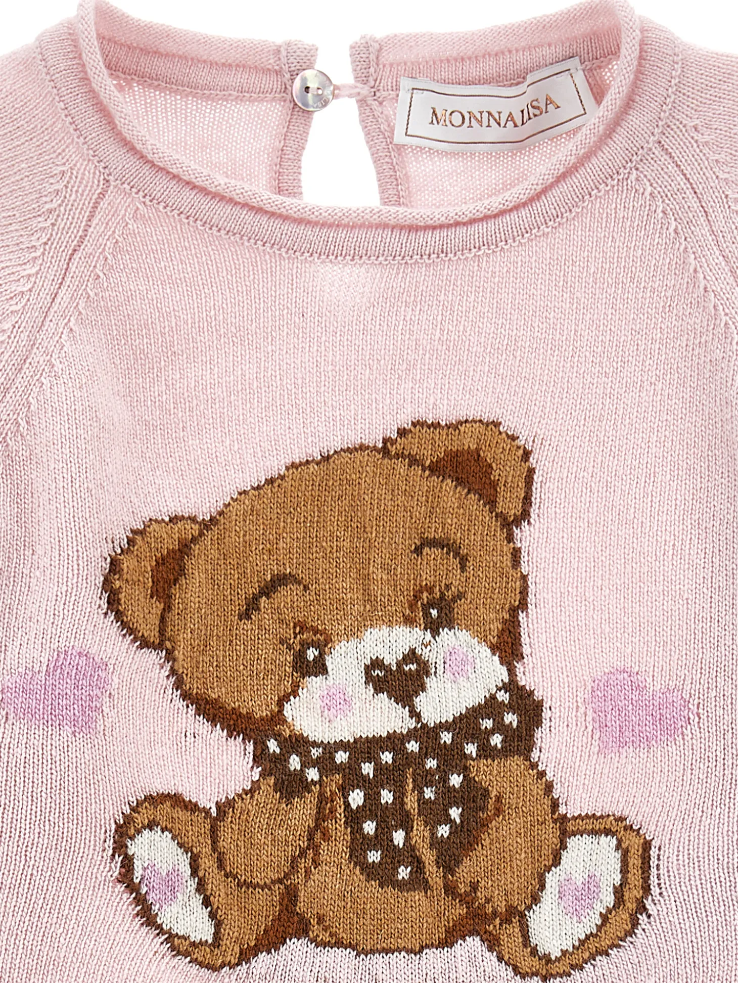Pull supersoft intarsio orsetto