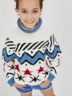 Pullover misto alpaca jacquard