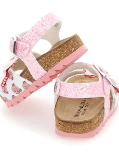 Sandaletti glitter con fiocchetti