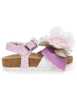 Sandaletti glitter maxi anemoni