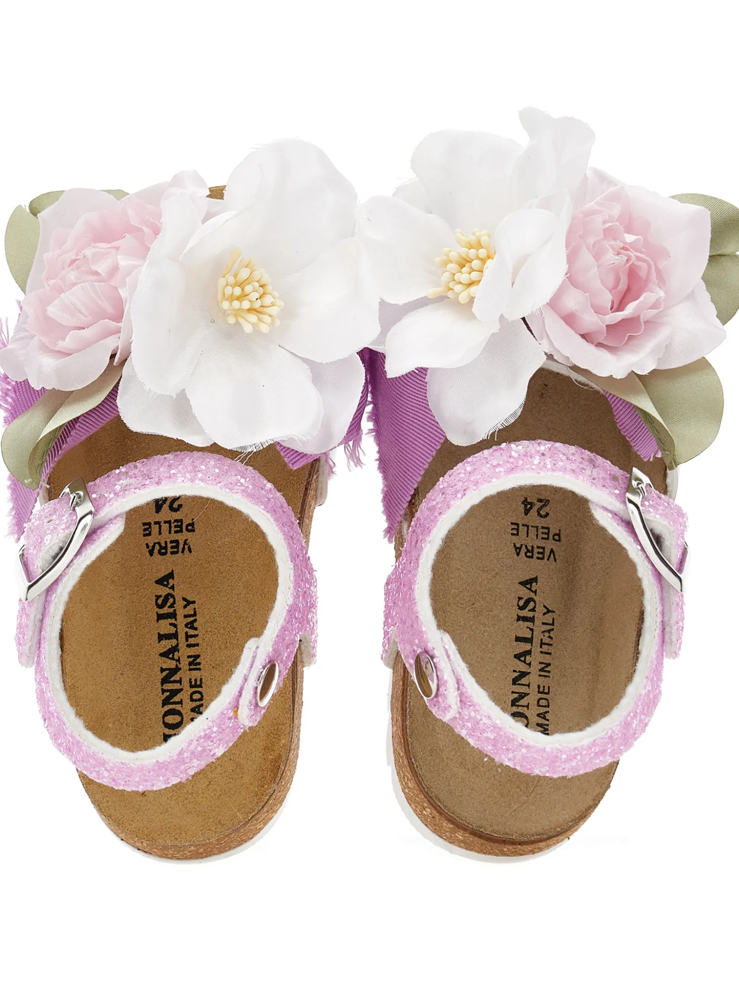 Sandaletti glitter maxi anemoni