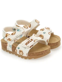 Sandali comfort stampa leoncino
