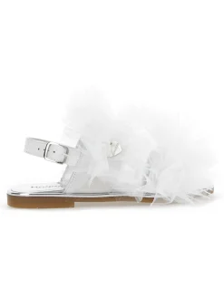 Sandali con rouche tulle
