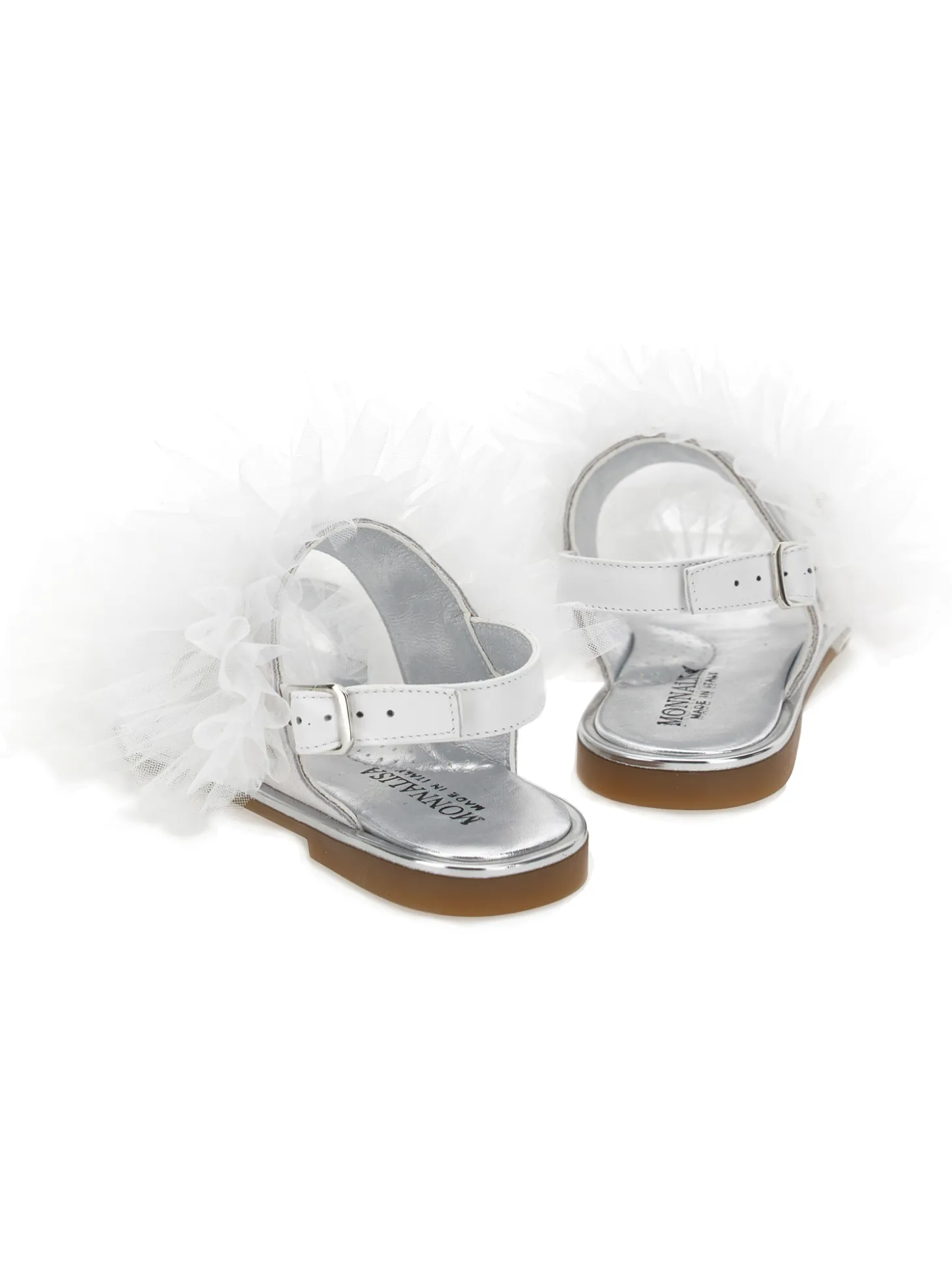 Sandali con rouche tulle