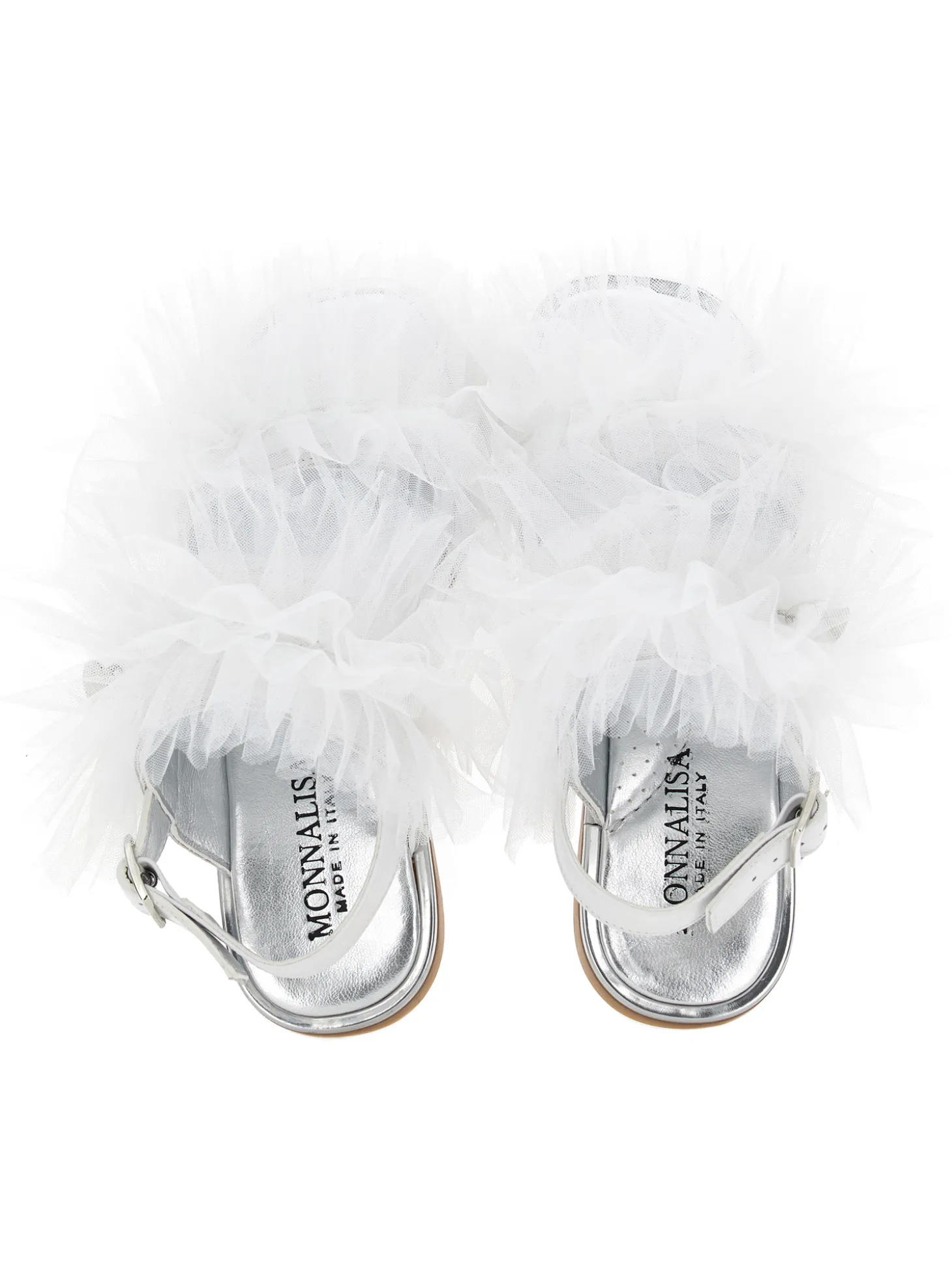 Sandali con rouche tulle