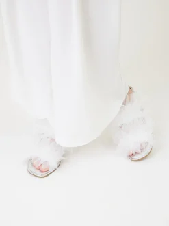 Sandali con rouche tulle