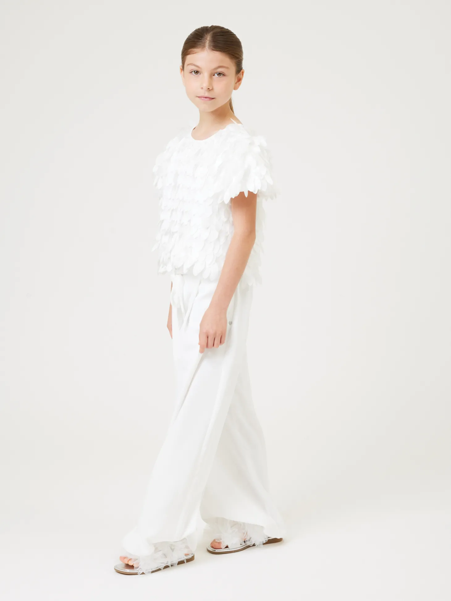 Sandali con rouche tulle