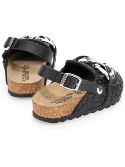 Sandali glitter con catena