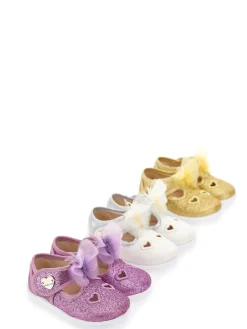 Sandali glitter con farfalla