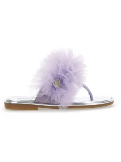 Sandali infradito con rouche tulle