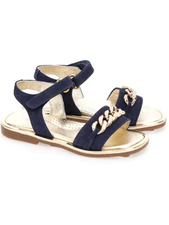 Sandali nappa con catena strass